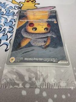 PIKACHU VAN GOGH WITH GREY FELT HAT SVP EN 085 PROMO POKEMON CARD-SEALED - Image 4