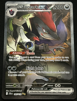 Pokemon TCG N's Zoroark EX 185/159 Journey Together SIR - Image 1