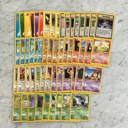 Pokemon Card Lot 1999 WOTC 56 Different Cards Lots Of 1st Edition Or Uncommon NM - Image 1