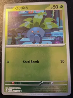 Oddish 001/094 Reverse Holo Common Phantasmal Flames Pokemon TCG - Image 1