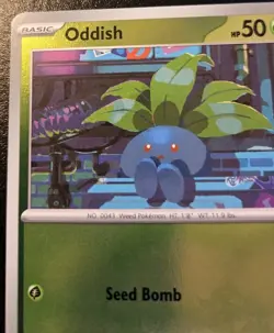 Oddish 001/094 Reverse Holo Common Phantasmal Flames Pokemon TCG - Image 2