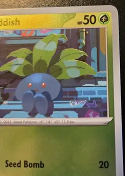 Oddish 001/094 Reverse Holo Common Phantasmal Flames Pokemon TCG - Image 3