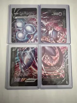 Pokemon Mewtwo v Union Full Set SWSH159, SWSH160, SWSH161, SWSH162 NM - Image 1