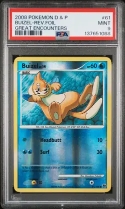 2008 POKEMON BUIZEL DIAMOND PEARL GREAT ENCOUNTERS DP 61 REVERSE HOLO - Image 1