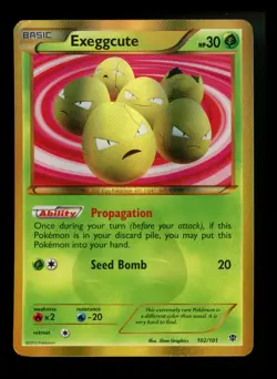 #2 Exeggcute 102/101 Plasma Blast 2013 Secret Rare Holo Rare Pokemon Card TCG - Image 1