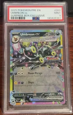 Pokemon TCG Umbreon EX 060/131 SV Prismatic Evolutions Holo PSA Graded 9 Mint - Image 1