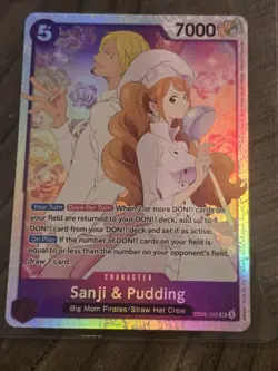 One Piece TCG English Sanji and Pudding EB02-035 SR Anime 25th Collection - Image 1