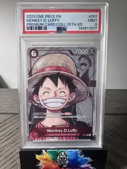 One Piece Monkey D Luffy P-001 25th Anniversary Promo PSA9 English - Image 1