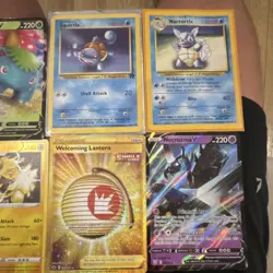 Pokemon TCG 8 Card Lot V EX Holo Inteleon Venusaur Squirtle Wartortle Kingdra - Image 2
