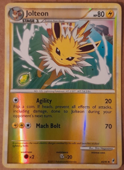 Pokemon - Jolteon Reverse Holo 45/95 Call of Legends Pokemon Card - H Played 820650813443 - Image 1