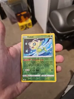 Pokemon Card Celebi Shining Fates Reverse Holo Rare 003/072 LP - Image 1