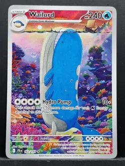 Pokemon TCG Wailord Illustration Rare Card Journey Together 162/159 Near Mint - Image 1