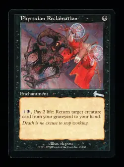 * * 1x Phyrexian Reclamation x1 * * Urza's Legacy MTG Close to NM Near Mint - Image 1