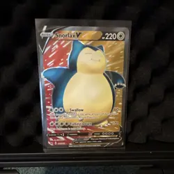 Pokemon TCG Snorlax V Full Art Ultra Rare Holo 220 HP Sword & Shield 197/202 - Image 1