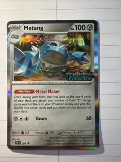 Pokemon Metang SVP 090 Black Star Promo Temporal Forces MINT Holo Rare Stamped ✨ - Image 1