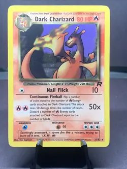 Pokemon TCG Dark Charizard Evolution Line - Team Rocket Non Holo Rare 2000 WOTC - Image 2