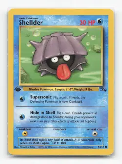 Pokemon TCG - Shellder 54/62 Lightly Played Common Fossil 1st Edition - Image 1