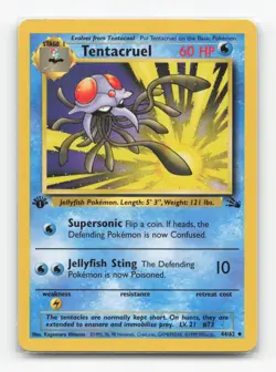 Pokemon TCG - Tentacruel 44/62 Lightly Played Uncommon Fossil 1st Edition - Image 1
