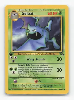 Pokemon TCG - Golbat 34/62 Moderately Played Uncommon Fossil 1st Edition - Image 1