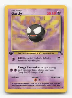 Pokemon TCG - Gastly 33/62 Moderately Played Uncommon Fossil 1st Edition - Image 1