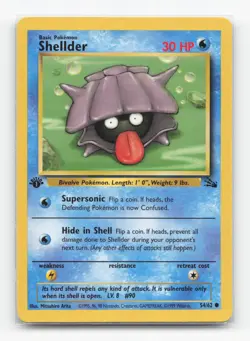 Pokemon TCG - Shellder 54/62 Moderately Played Common Fossil 1st Edition - Image 1