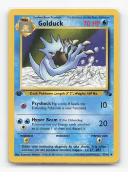 Pokemon TCG - Golduck 35/62 Moderately Played Uncommon Fossil 1st Edition - Image 1