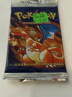 Pokemon Base Set Booster Pack Charizard Artwork Sealed WOTC 1999 21.05g - Image 2