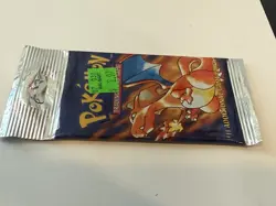 Pokemon Base Set Booster Pack Charizard Artwork Sealed WOTC 1999 21.05g - Image 3