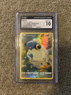 Pokemon CGC 10 Mareep GG34/GG70 Crown Zenith Galarian Gallery Gem Mint - Image 1
