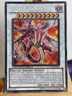 Majestatischer Roter Drache CT07-DE001 Secret Rare Deutsch EX YUGIOH - Image 1