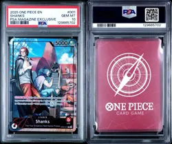 One Piece 2025 Shanks OP09-001 PSA Magazine Exclusive GEM MINT PSA 10 - Image 3