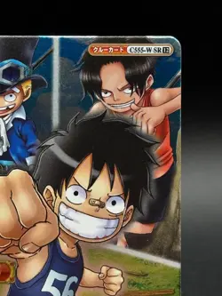 Luffy Sabo Ace C555-W SR Foil One Piece OnePy Berry Match Bandai Ccg - Image 3