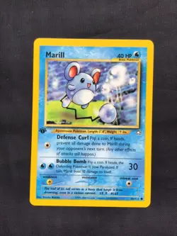 Pokemon Cards: Neo Genesis 1st Edition Common: Marill 66/111 - Image 1