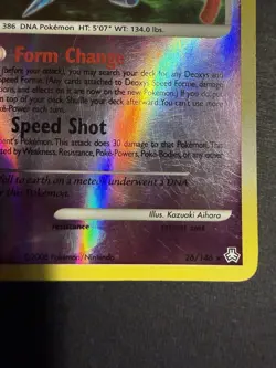 MP Deoxys Speed Forme Lv 50 Reverse Holo 26/146 Legends Awakened Pokemon card - Image 5