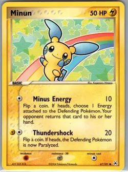 Minun 67/101 Non Holo Hidden Legends - Pokemon Card - NM - Image 1