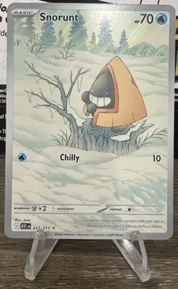 Pokemon Snorunt Full Art Holo Rare Basic 227/217 70 HP Ice Card 2026 - Image 1
