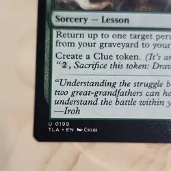 True Ancestry 0199 Magic TLA Sorcery Lesson Uncommon Green 2025 Chibi - Image 5