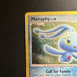 Manaphy 4/12 DP Trainer Kit: Manaphy & Lucario Holo Pokemon TCG HP with Swirl - Image 2