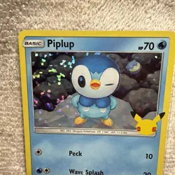 Piplup 20/25 McDonald's 25th Anniversary Holo Promo Pokemon Card - Image 3