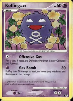 Koffing 68/111 Common PT Rising Rivals Pokemon - Image 1