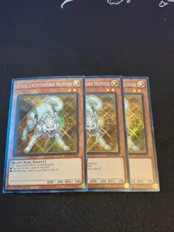 Yugioh 3x Ryko Lightsworn Hunter RA02-EN003 Secret - Image 1