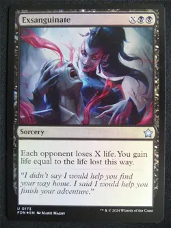 Exsanguinate Foil - FDN - Mtg Card #3EK - Image 1