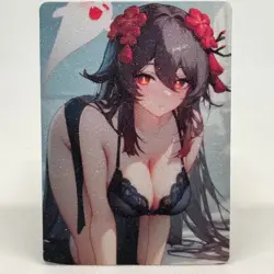 Genshin Impact Hu Tao Goddess Anime Waifu ACG Card - Image 1