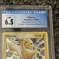 Pokemon Pikachu CGC 6.5 Black Star Promo 012 Holo Card 2003 e-reader - Image 4