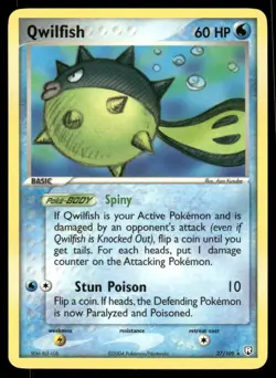 Pokemon Cards Qwilfish 27/109 NON HOLO EX Team Rocket Returns Rare NM - Image 1