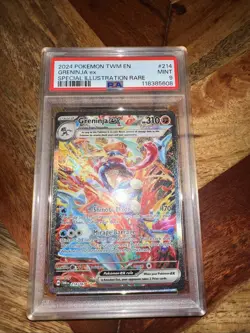 2024 Pokemon TWM en Special Illustration Rare #214 Greninja EX PSA 9 Mint - Image 1