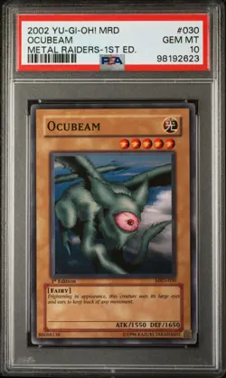 2002 Yu-Gi-Oh! Ocubeam Metal Raiders MRD 1st Edition Common PSA 10 - Image 1