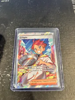 Pokemon Stellar Crown Crispin Full Art Ultra Rare Card 164/142 NM Condition - Image 1