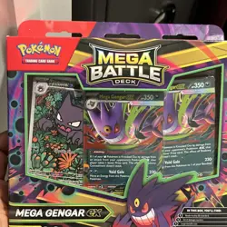 Pokemon Mega Battle Deck Mega Gengar EX Foil Cards Sealed 2023 English - Image 1
