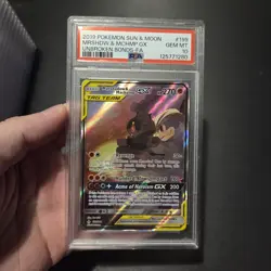 Pokemon Card - Marshadow & Machamp GX 199/214 Unbroken Bonds - PSA 10 - Image 1